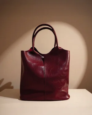 Bolso 2 en 1 Carmesí (Set Tote + Pouch)